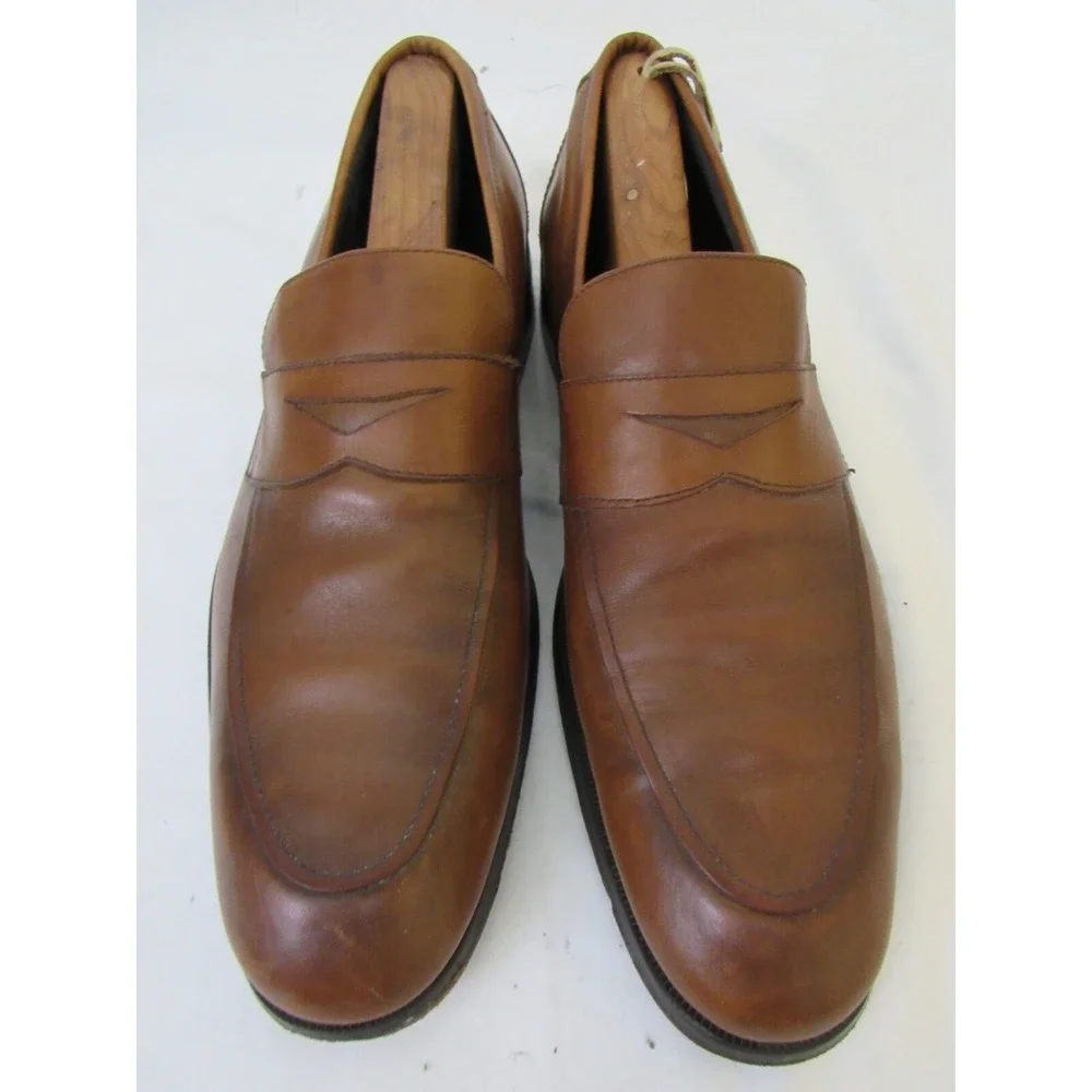 BANANA REPUBLIC Italian Leather Ortholite Slip‎ on Loafer Shoes Tan Size 9M